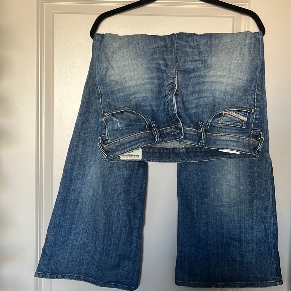 Diesel light blue wide leg jeans, size 29